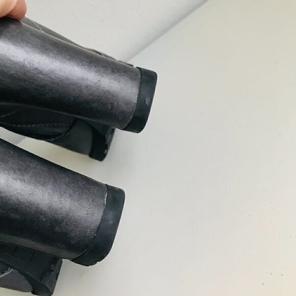 MM6 Maison Martin Margiela Gray Leather Heeled Ankle Boots Size 6 EU 38 - Picture 7 of 10